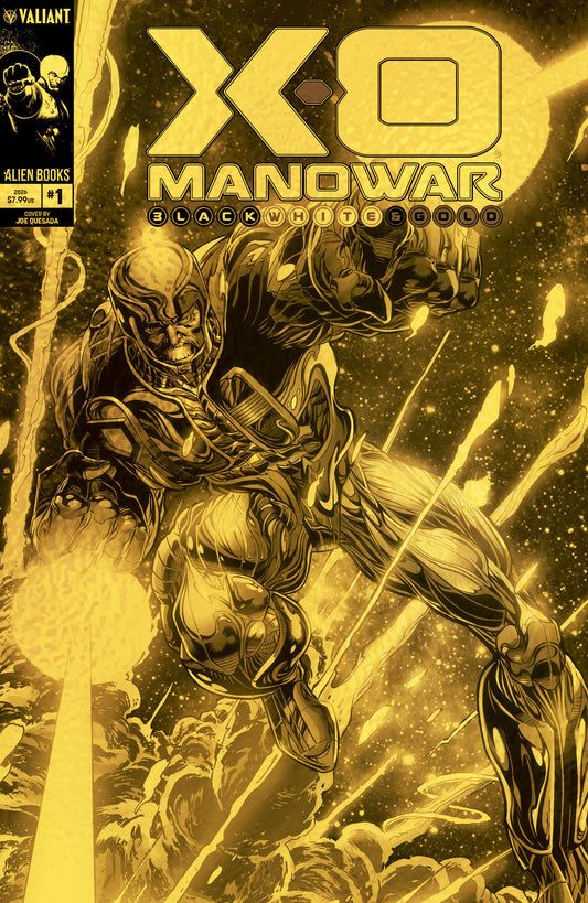 X-O Manowar: Black, White & Gold #1 Quesada Gold Version FOIL