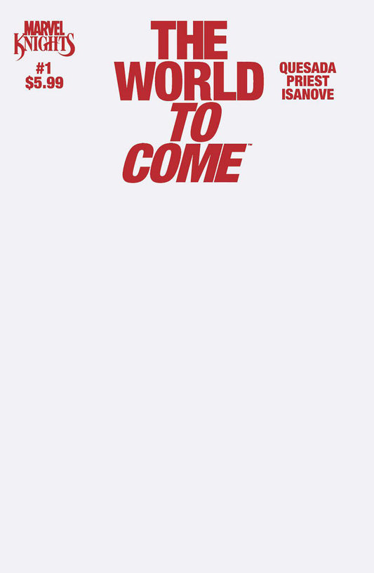 Marvel Knights: The World To Come #1 Blank Cover