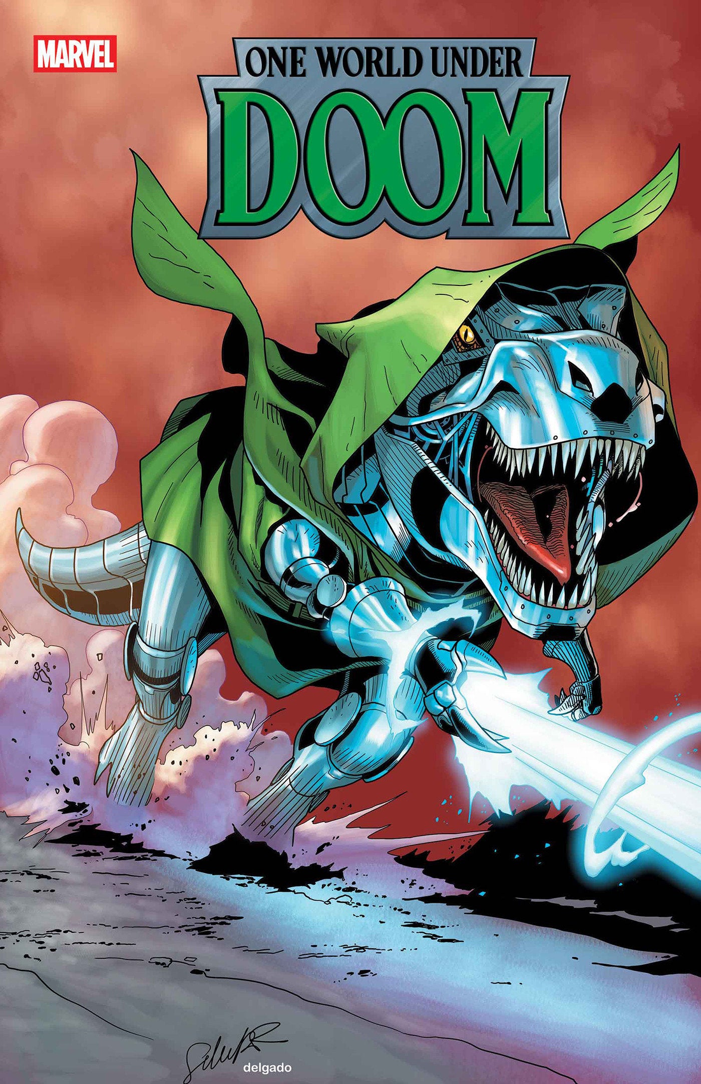 One World Under Doom #8 Salvador Larroca Doomasaur