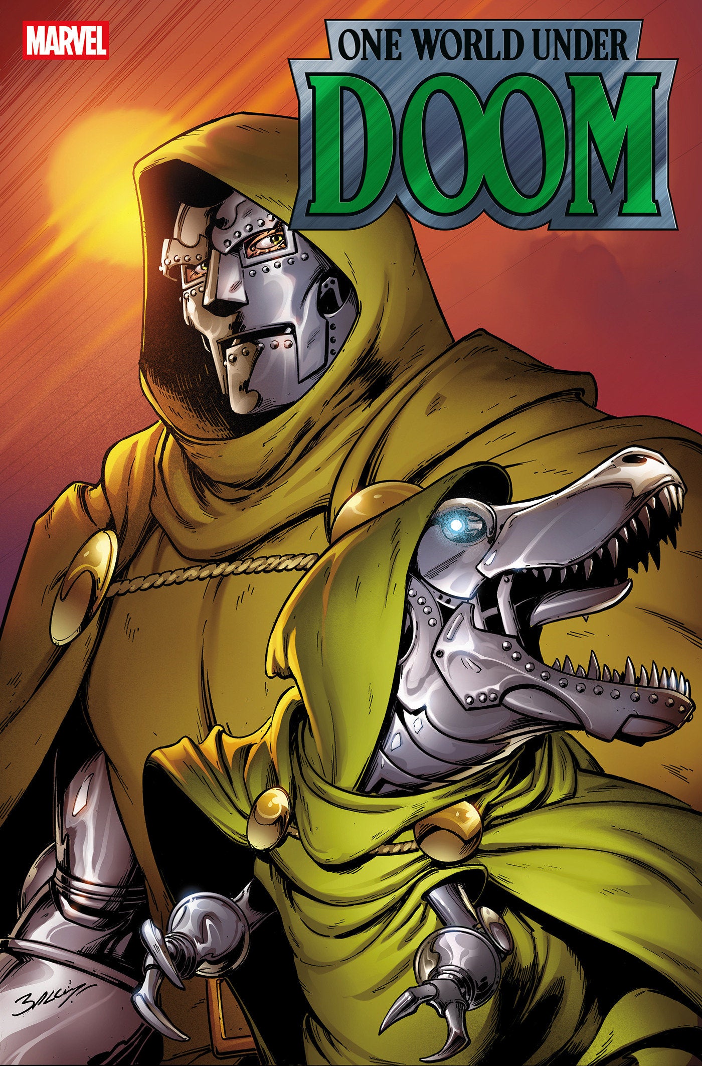 One World Under Doom #9 Mark Bagley Doomasaur