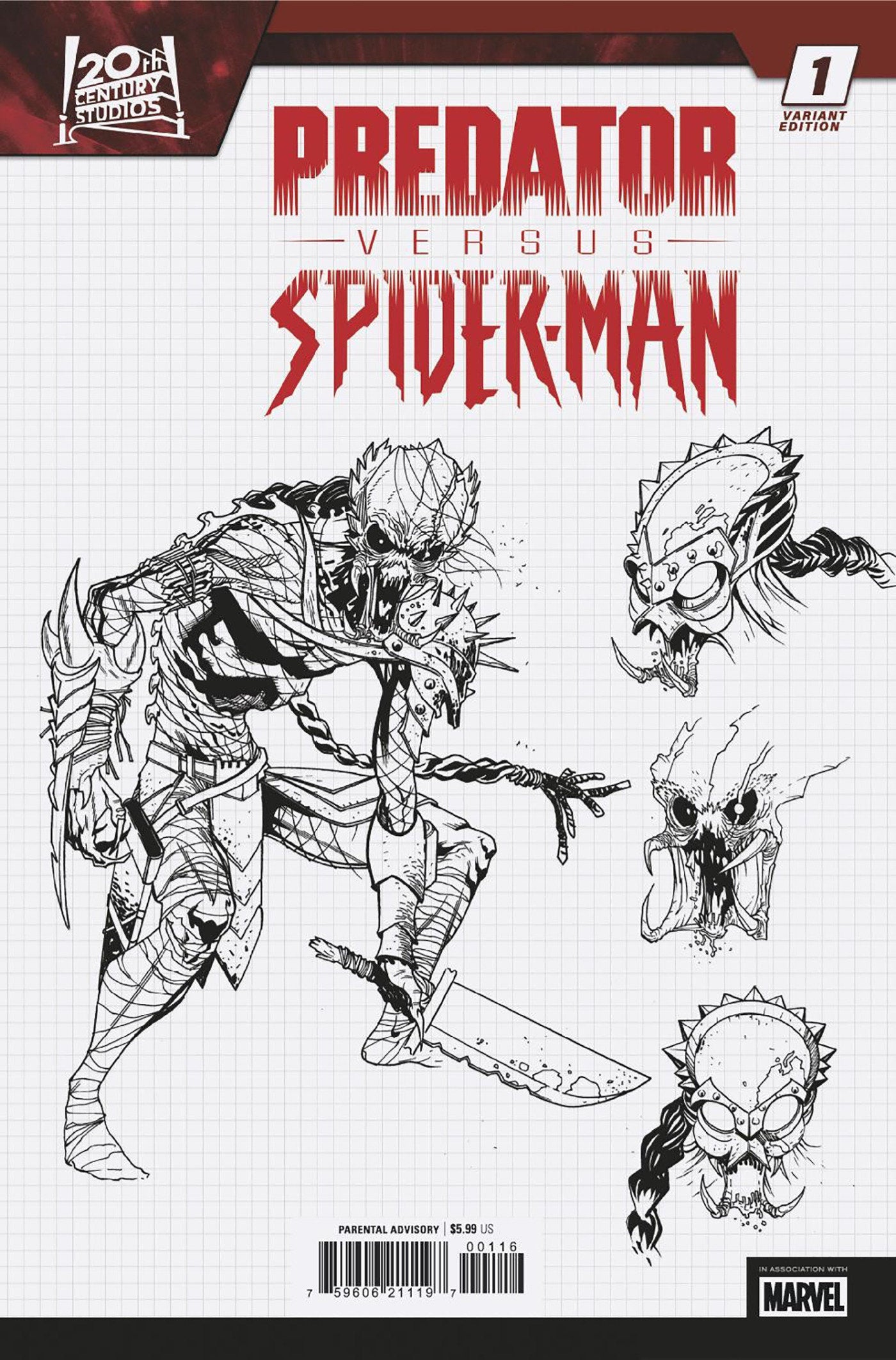 Predator vs. Spider-Man #1 [1:10] Marcelo Ferreira Design