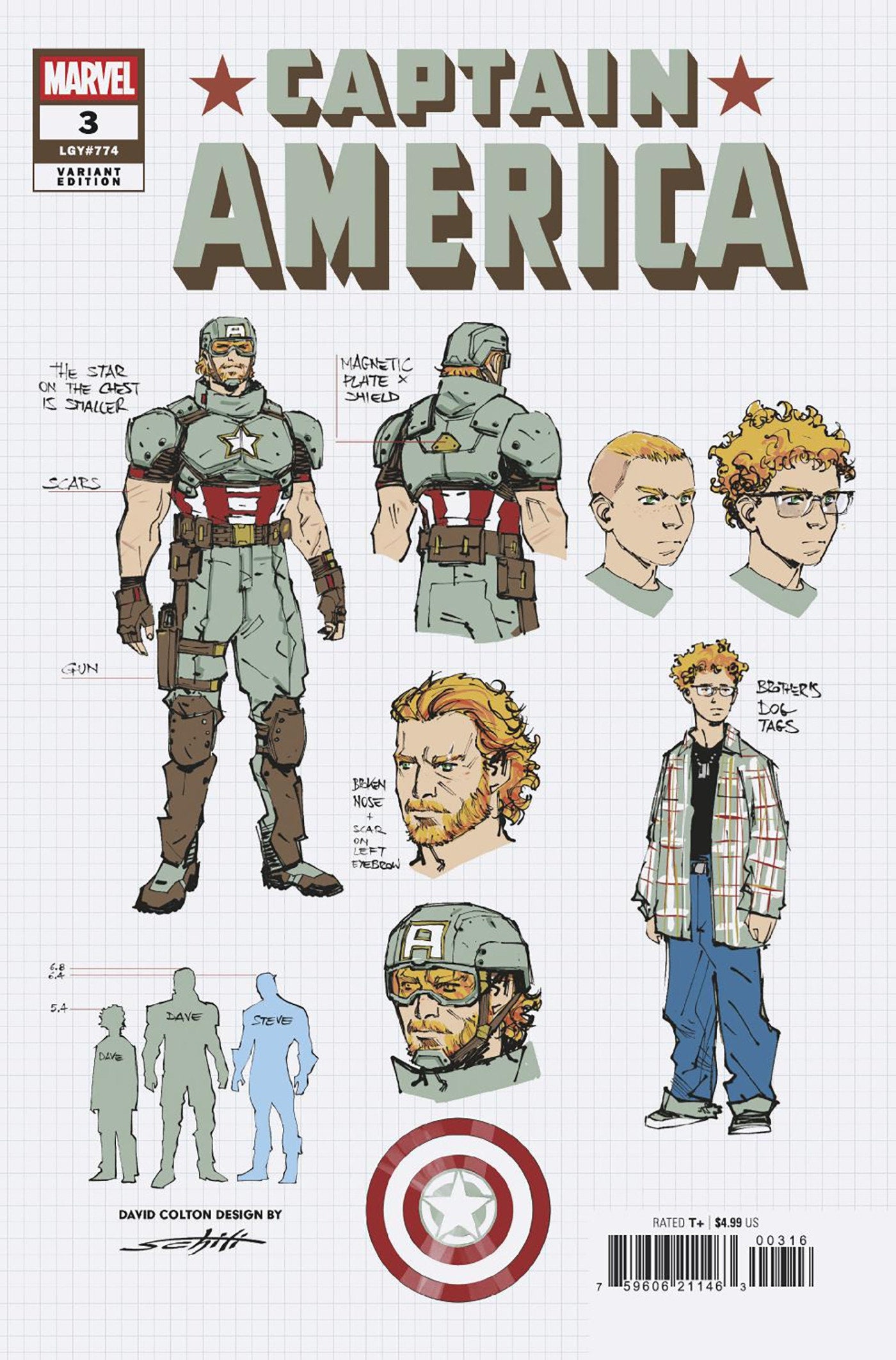 Captain America #3 Valerio Schiti [1:10] Design