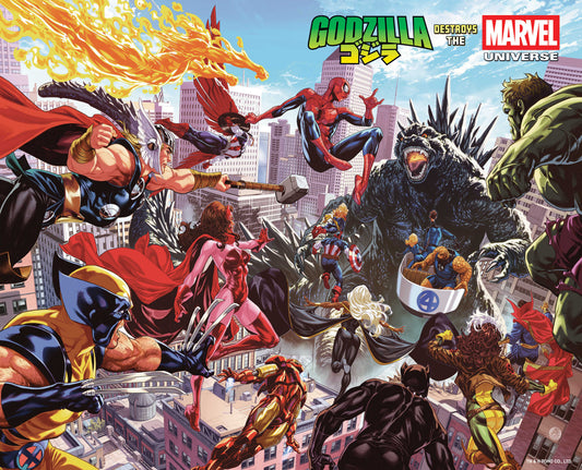Godzilla Destroys The Marvel Universe #1 Wraparound Main Cover (07/16/25)