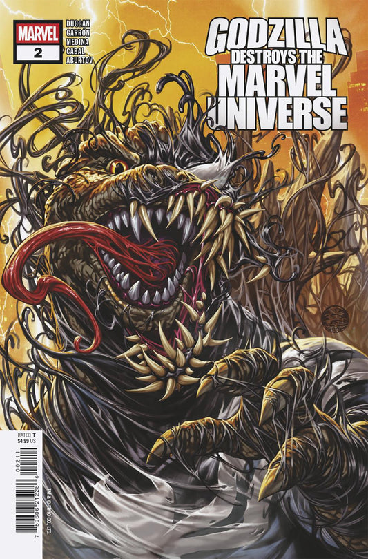 Godzilla Destroys The Marvel Universe #2 Mark Brooks Main