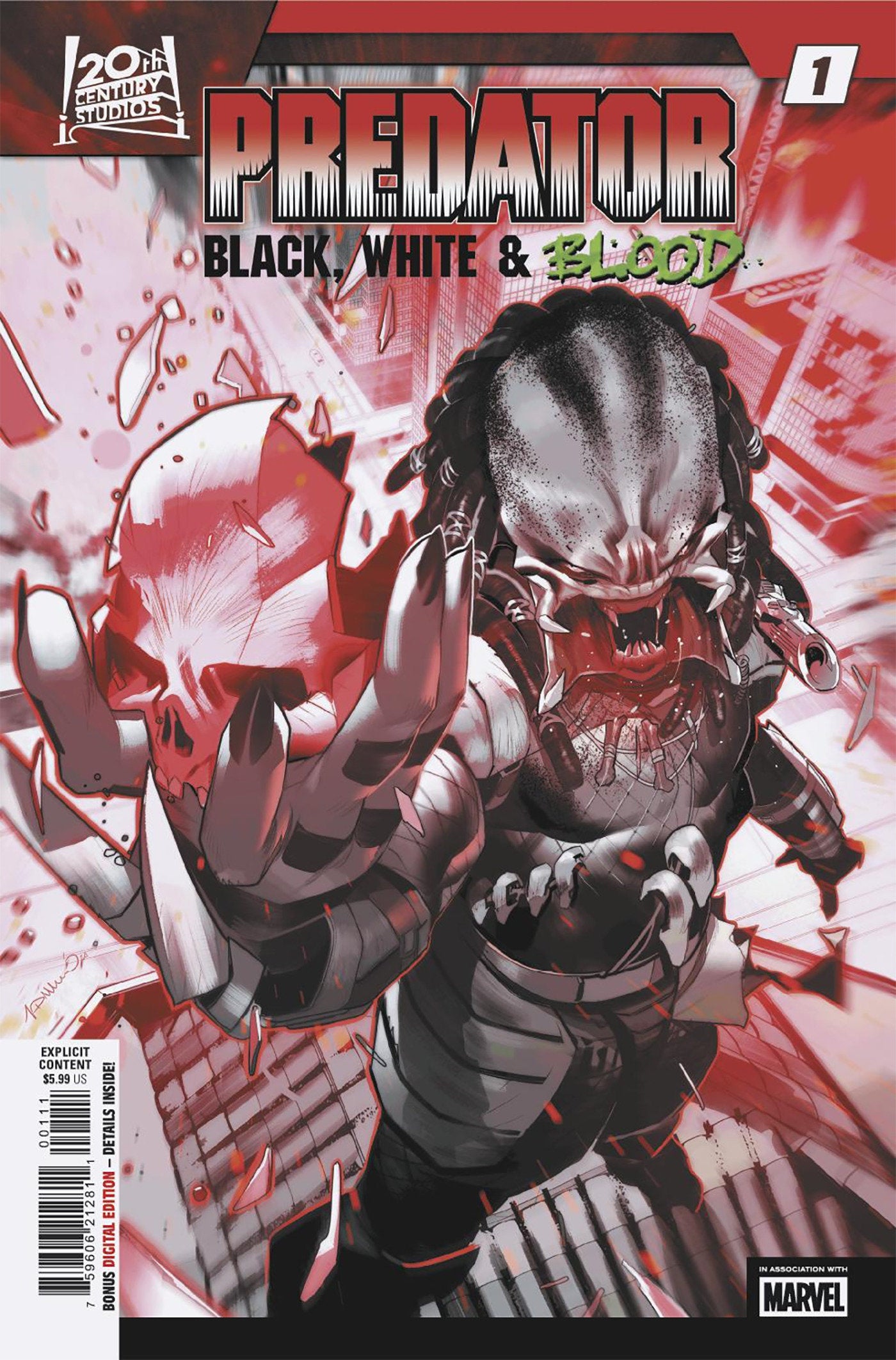Predator: Black, White & Blood #1 Simone Di Meo Main