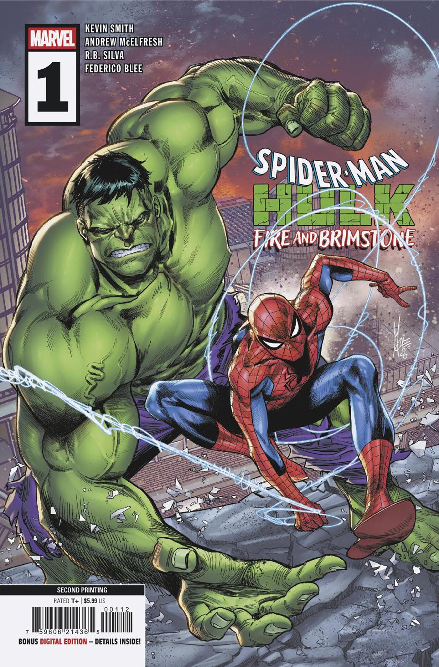 Spider-Man/Hulk: Fire And Brimstone #1 Marco Checchetto 2nd Print