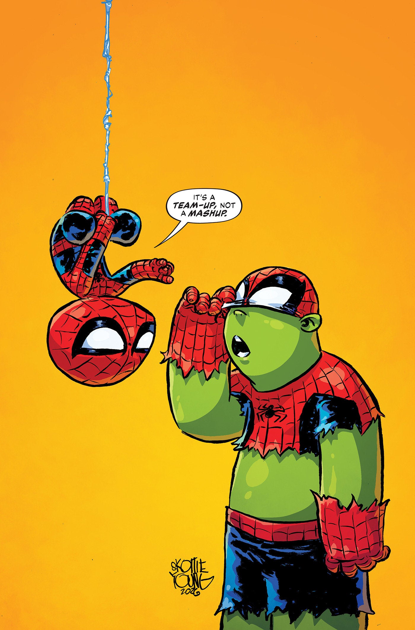 Spider-Man/Hulk: Fire And Brimstone #1 Skottie Young [1:25] Virgin 2nd Print