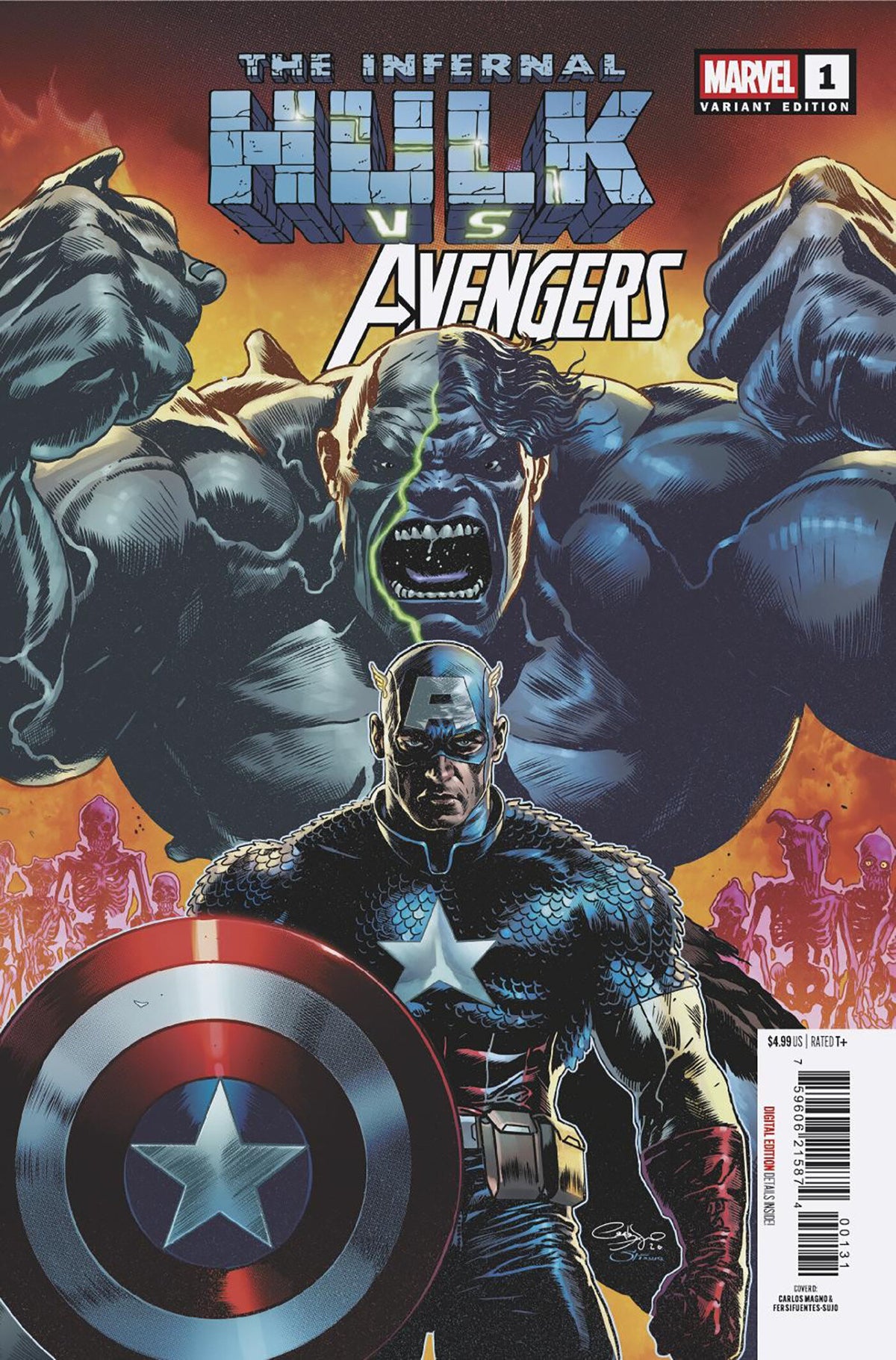 Infernal Hulk vs. Avengers #1 Carlos Magno Variant