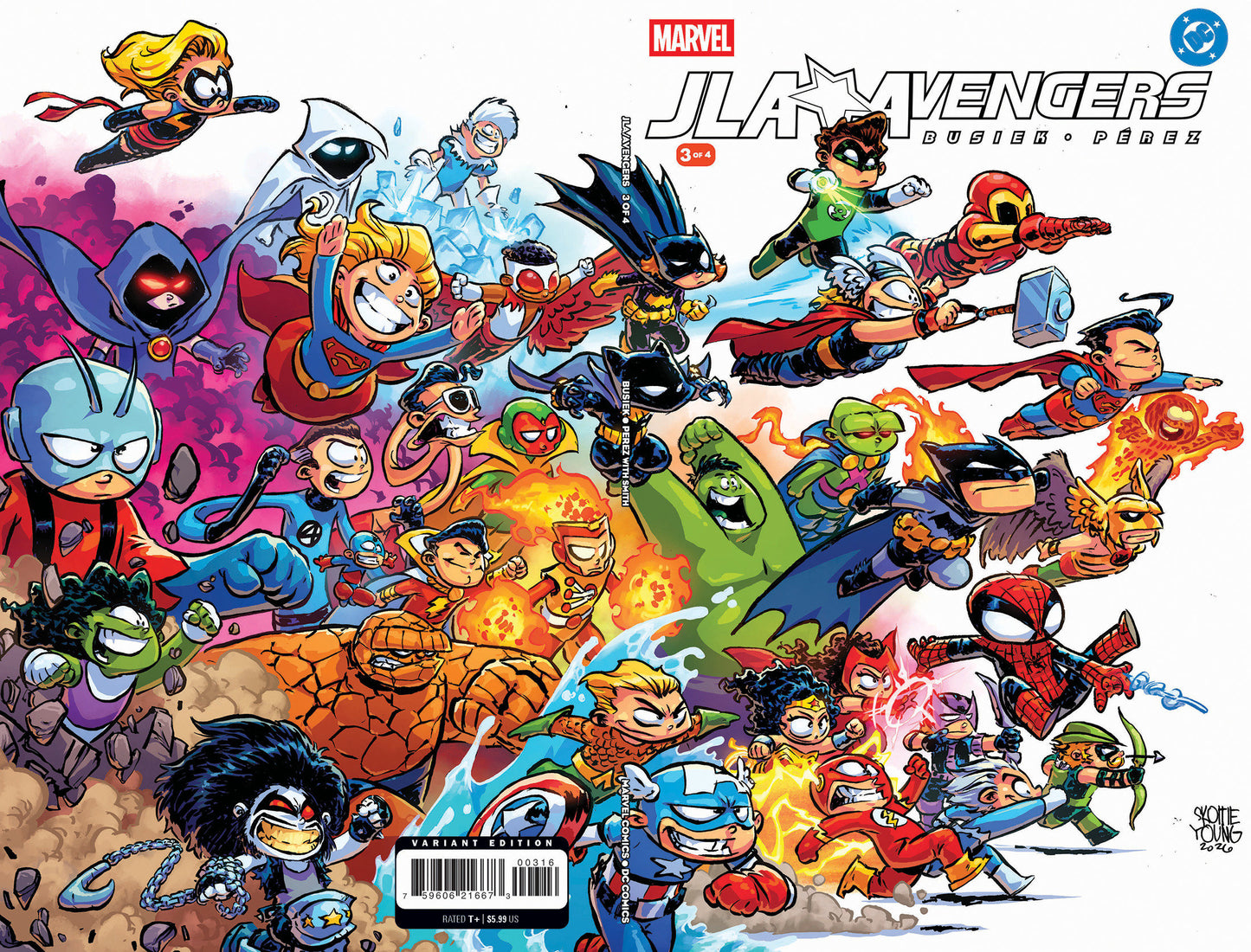 JLA/Avengers #3 Facsimile Edition [1:25] Skottie Young Wraparound