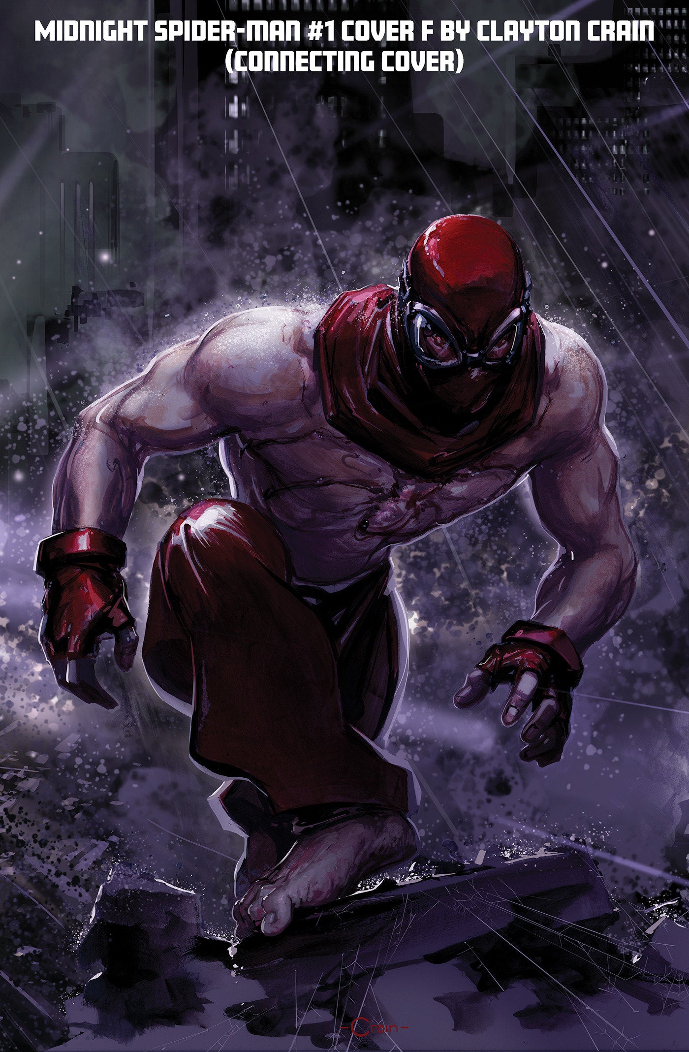 Midnight Spider-Man #1 Clayton Crain 3 Part Connecting
