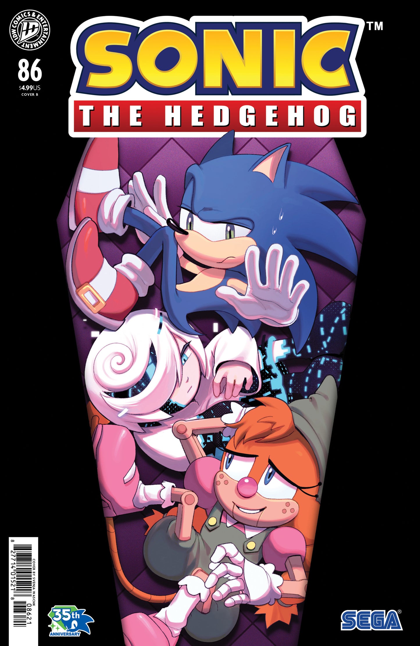 Sonic The Hedgehog #86 Variant B Waschk