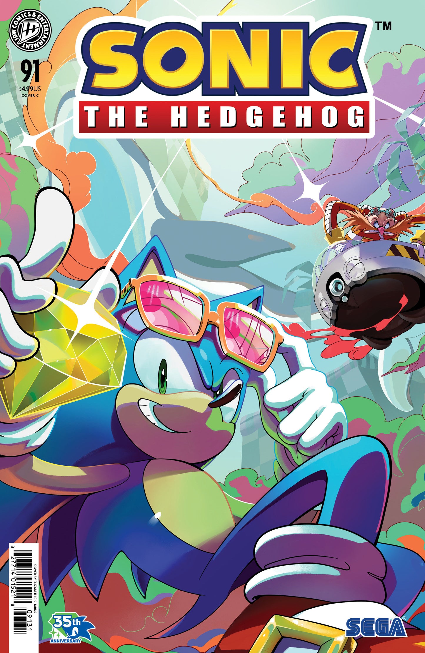 Sonic The Hedgehog #91 Cover C Elizabeth Richards