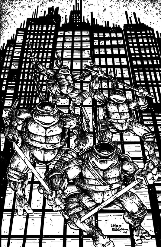 Teenage Mutant Ninja Turtles #20: 300th [1:25] Eastman Laird Virgin B&W