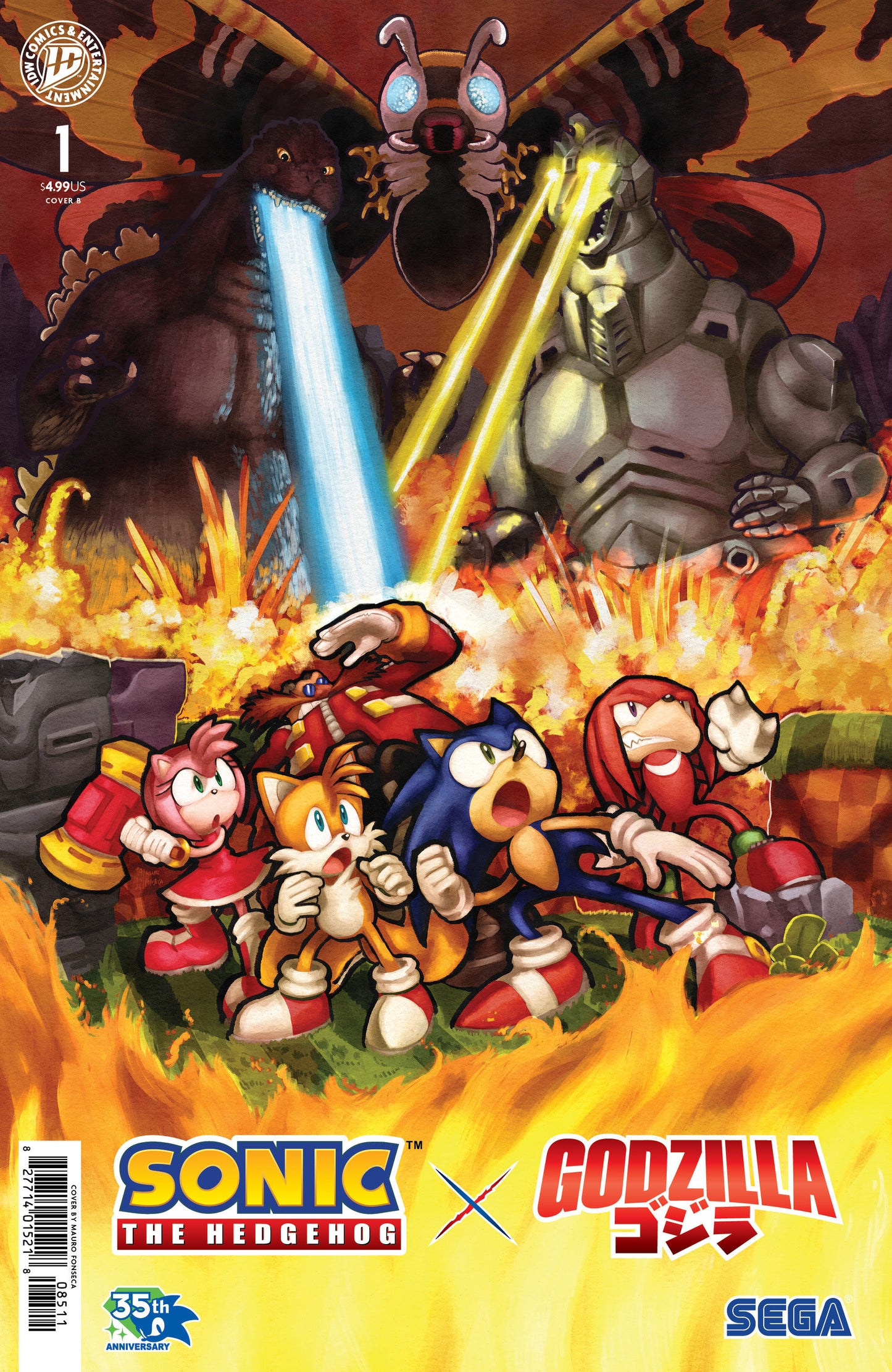 Sonic The Hedgehog X Godzilla #1 Cover B Mauro Fonseca