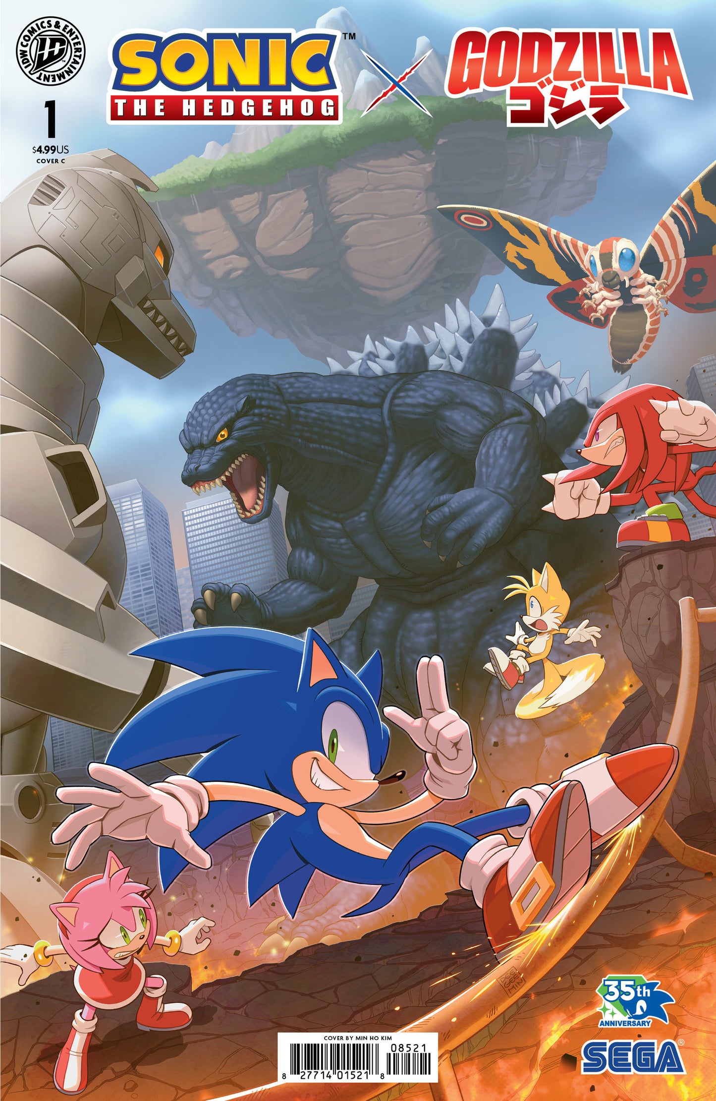 Sonic The Hedgehog X Godzilla #1 Cover C Min Ho Kim