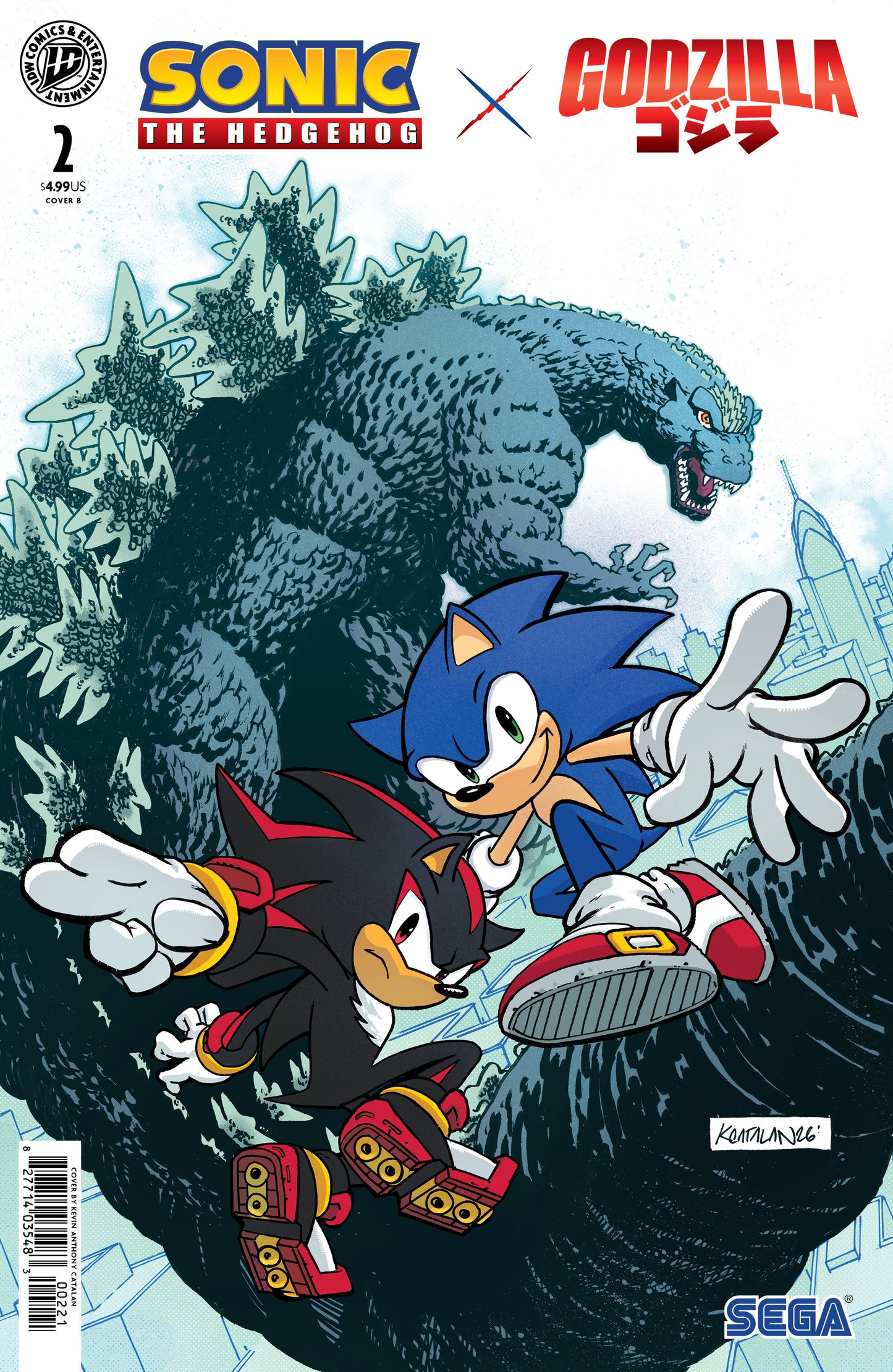 Sonic The Hedgehog X Godzilla #2 Kevin Anthony Catalan