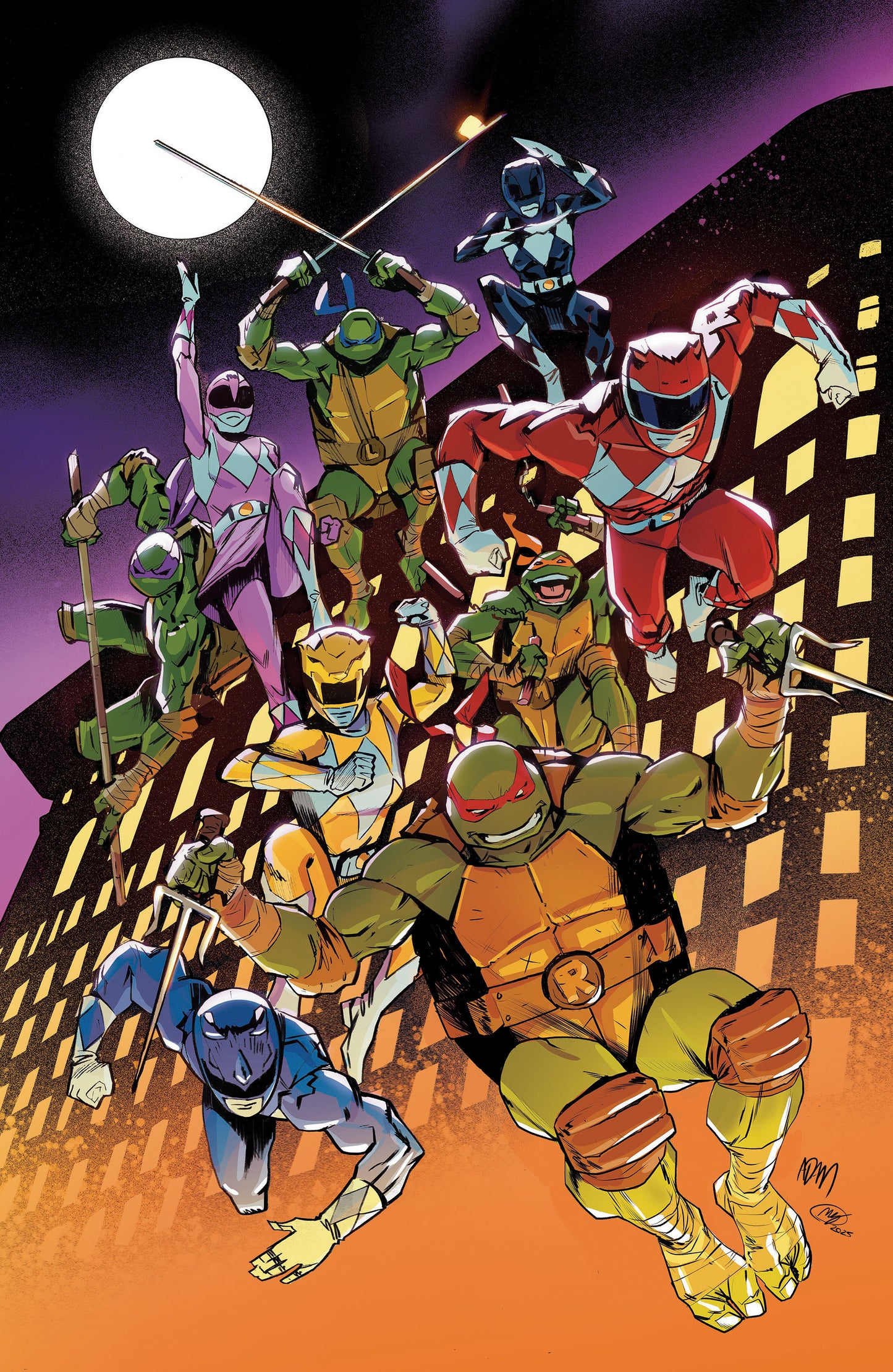 Mighty Morphin Power Rangers/ TMNT III #3 F [1:25] Adam Gorham Virgin