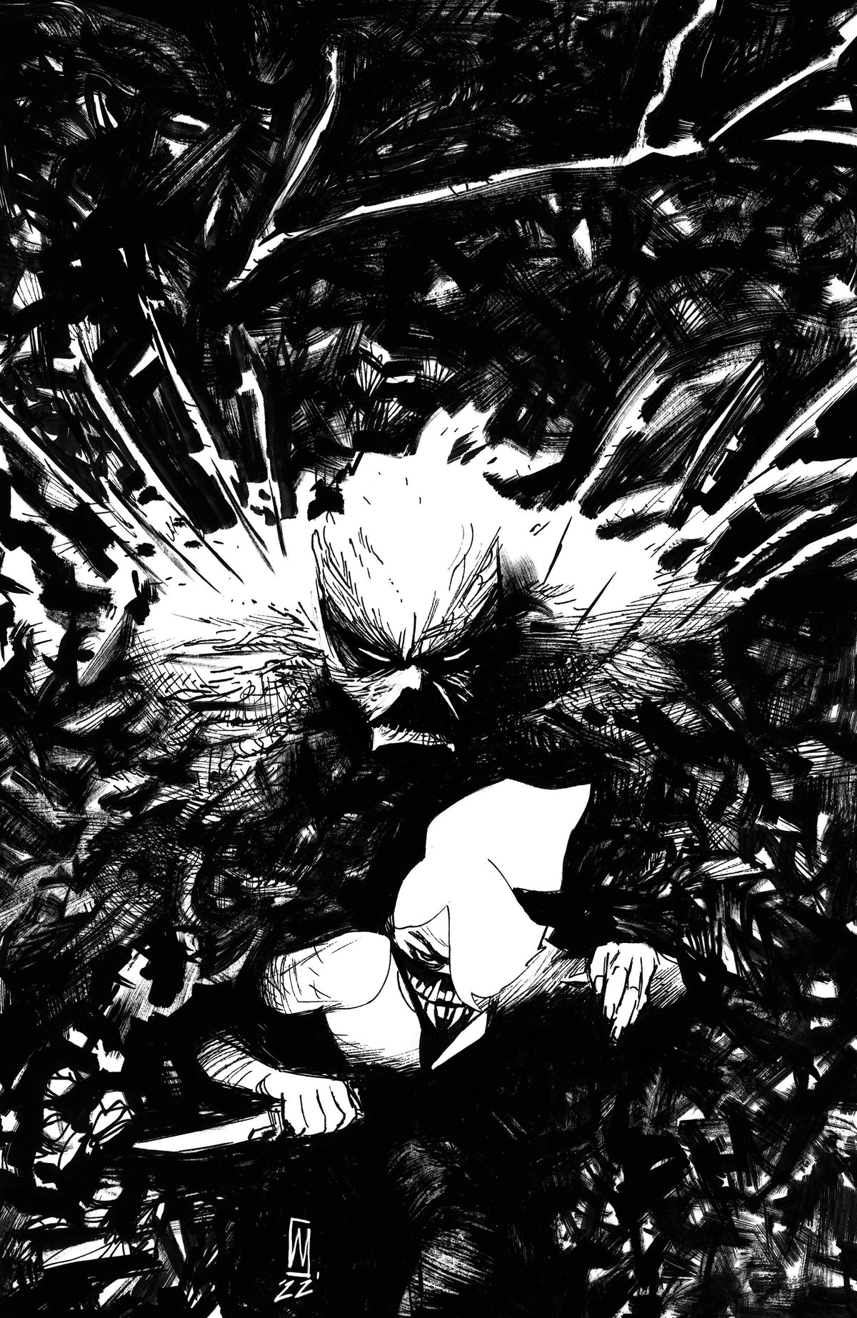 Swamp Thing Is Killing The Children #1 Werther Dell'edera B&W Virgin