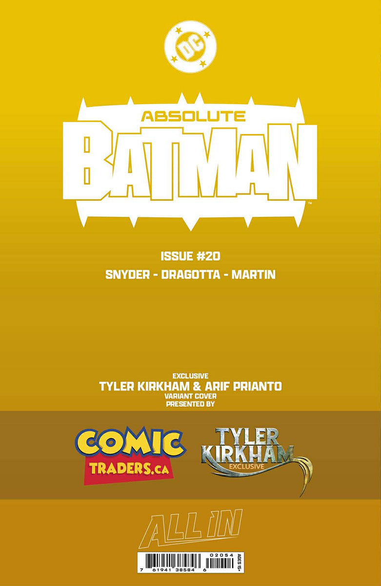[GOLD FOIL] ABSOLUTE BATMAN #20 TYLER KIRKHAM ROBIN CONVENTION EXCLUSIVE VIRGIN VAR