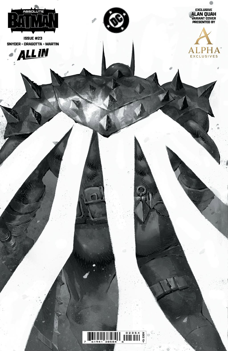 [FOIL] ABSOLUTE BATMAN #23 ALAN QUAH WRAPAROUND EXCLUSIVE BLACK & WHITE VIRGIN VAR