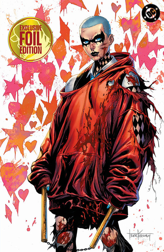 [FOIL] ABSOLUTE BATMAN #23 TYLER KIRKHAM HARLEY QUINN BATTLE DAMAGED EXCLUSIVE VIRGIN VAR