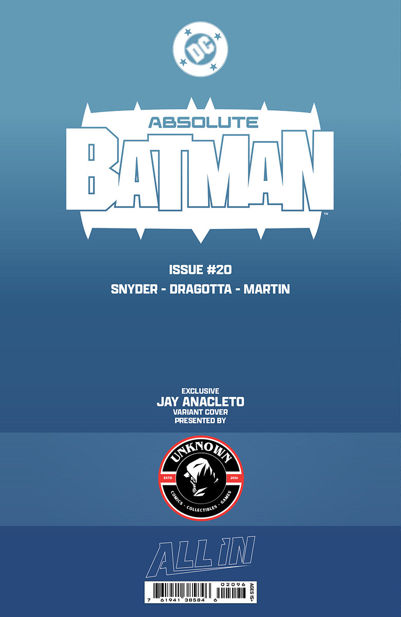 ABSOLUTE BATMAN #20 EXCLUSIVE BONUS JAY ANACLETO EXCLUSIVE VIRGIN VAR