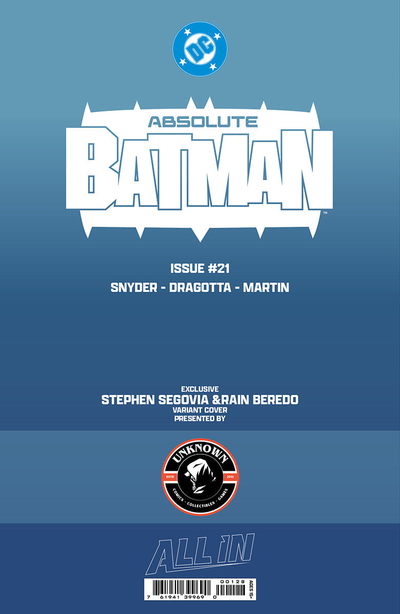 ABSOLUTE BATMAN #21 STEPHEN SEGOVIA EXCLUSIVE VIRGIN VAR