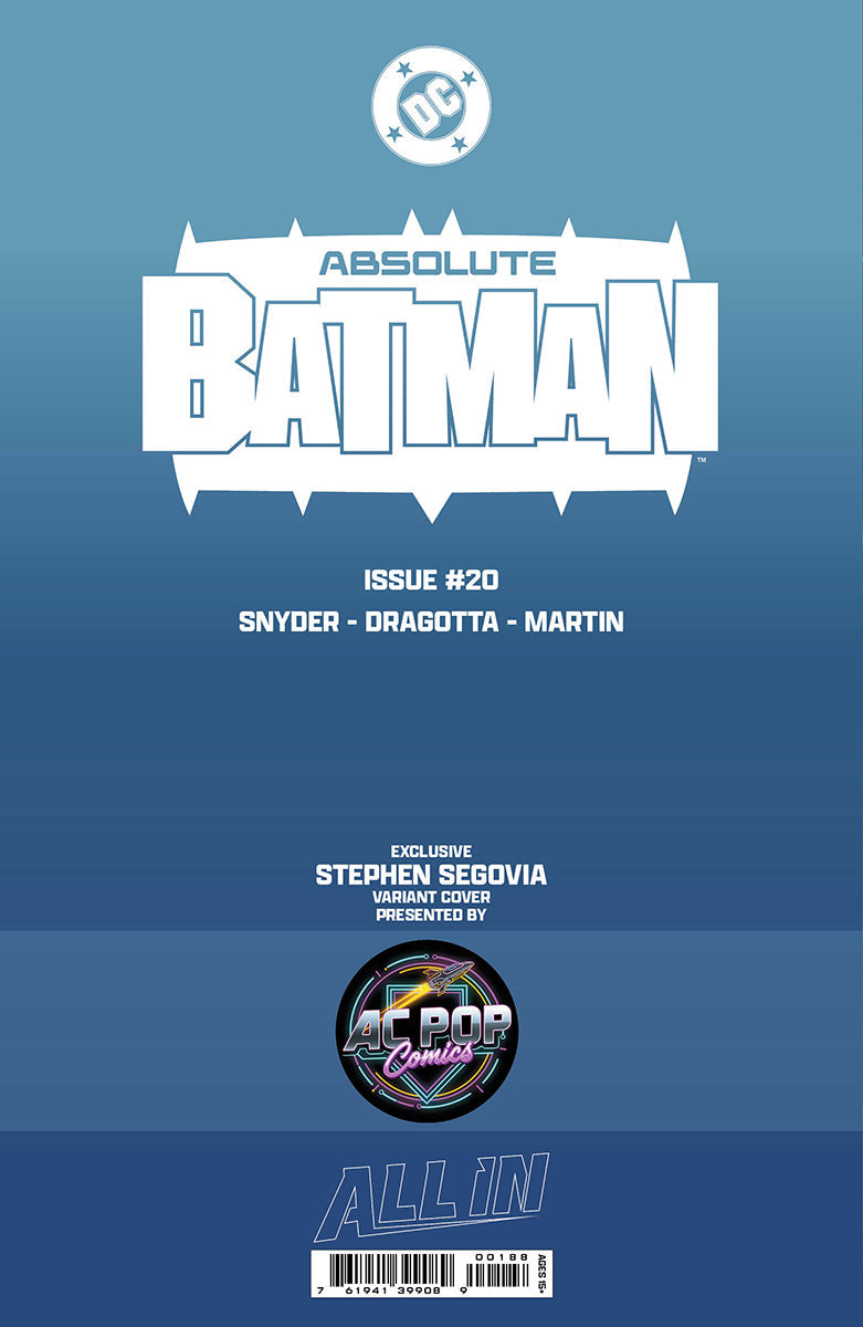 ABSOLUTE BATMAN #20 STEPHEN SEGOVIA EXCLUSIVE VIRGIN VAR