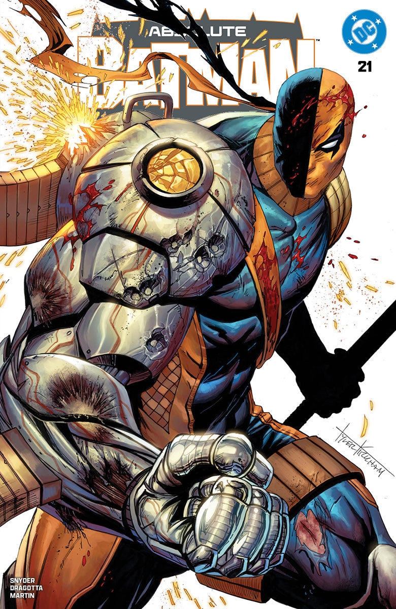 ABSOLUTE BATMAN #21 TYLER KIRKHAM EXCLUSIVE BATTLE DAMAGED DEATHSTROKE VAR