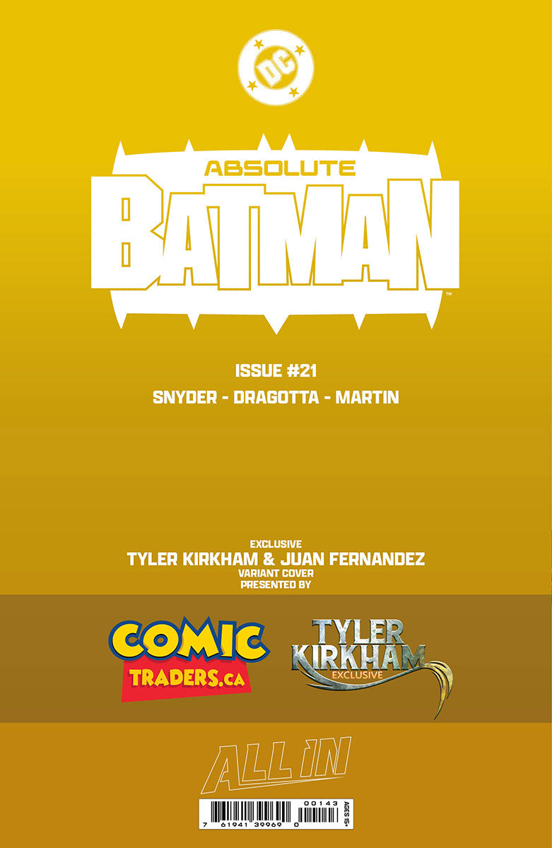 [GOLD FOIL] ABSOLUTE BATMAN #21 TYLER KIRKHAM TWO FACE CONVENTION EXCLUSIVE VIRGIN VAR