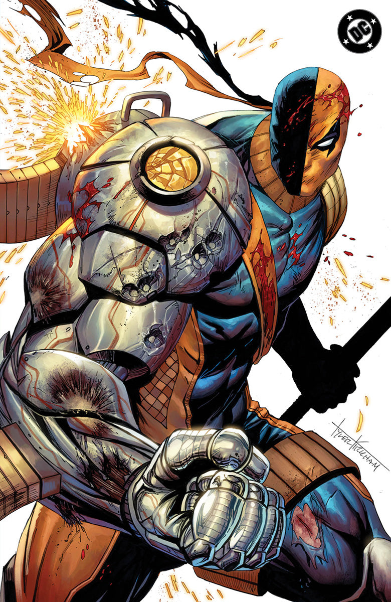 ABSOLUTE BATMAN #21 TYLER KIRKHAM EXCLUSIVE BATTLE DAMAGED DEATHSTROKE VIRGIN VAR