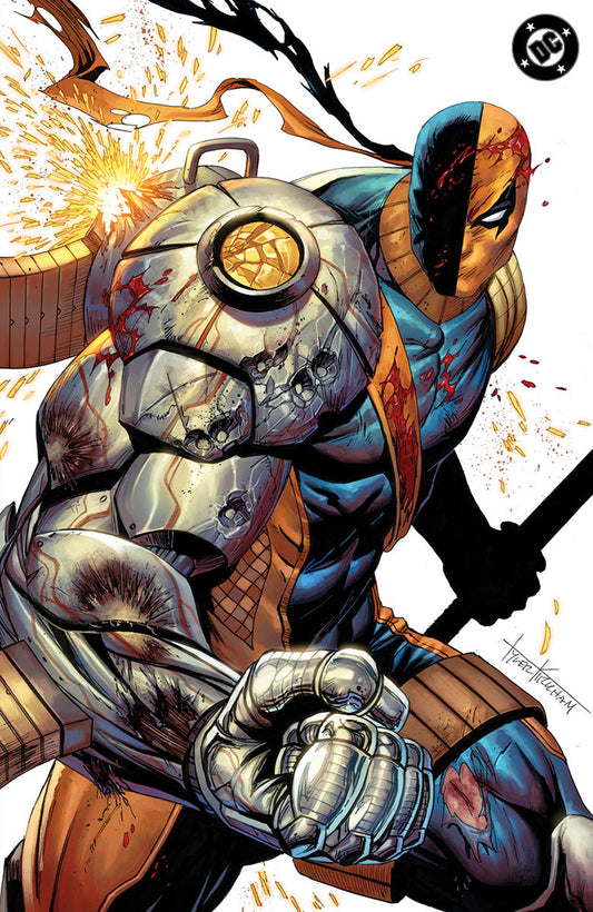 ABSOLUTE BATMAN #21 TYLER KIRKHAM EXCLUSIVE BATTLE DAMAGED DEATHSTROKE VIRGIN VAR