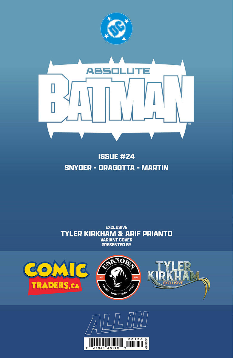 [FOIL] ABSOLUTE BATMAN #24 TYLER KIRKHAM BATTLE DAMAGED PENGUIN EXCLUSIVE VIRGIN VAR (09/23/2026)