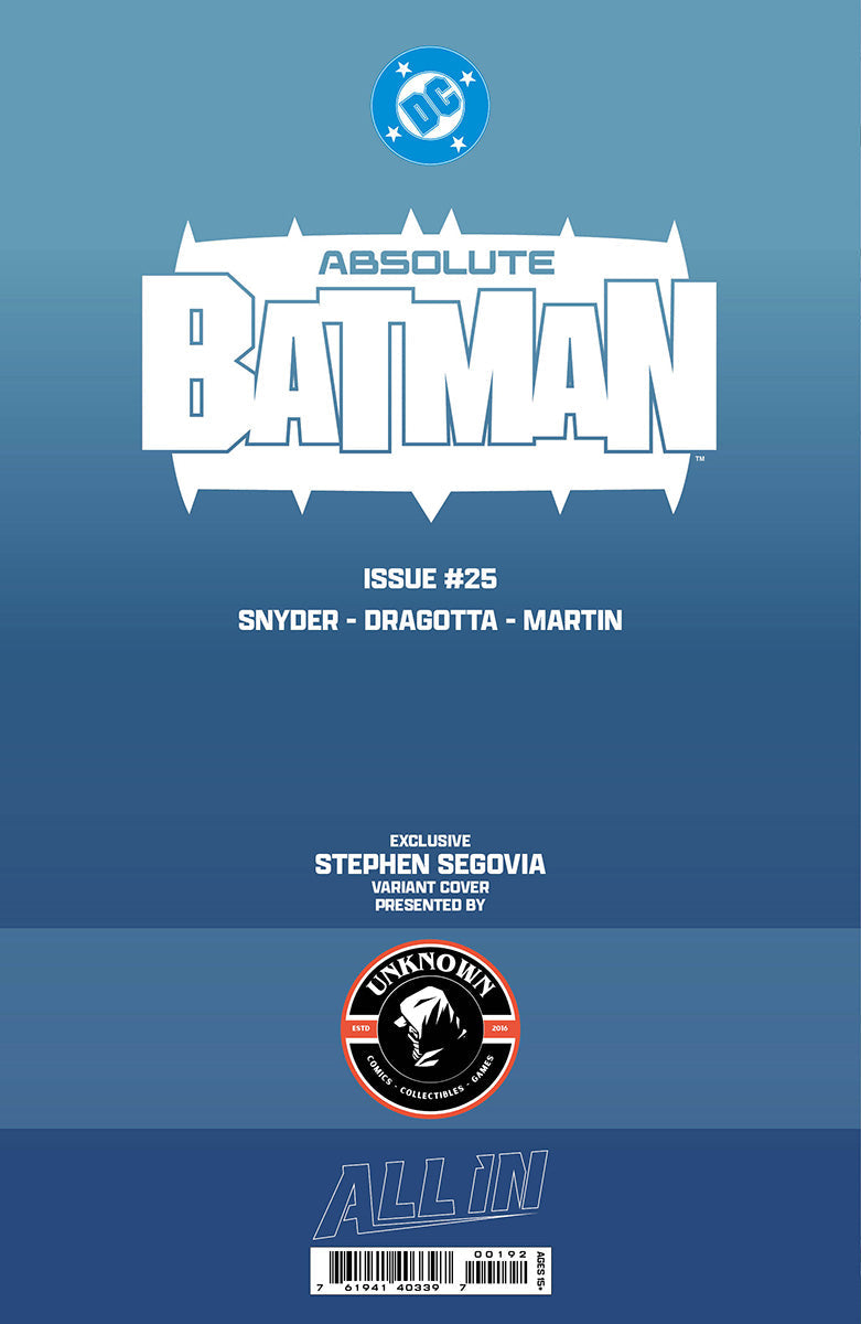 [FOIL] ABSOLUTE BATMAN #25 CONNECTING COVER B STEPHEN SEGOVIA EXCLUSIVE VIRGIN VAR (10/28/2026)