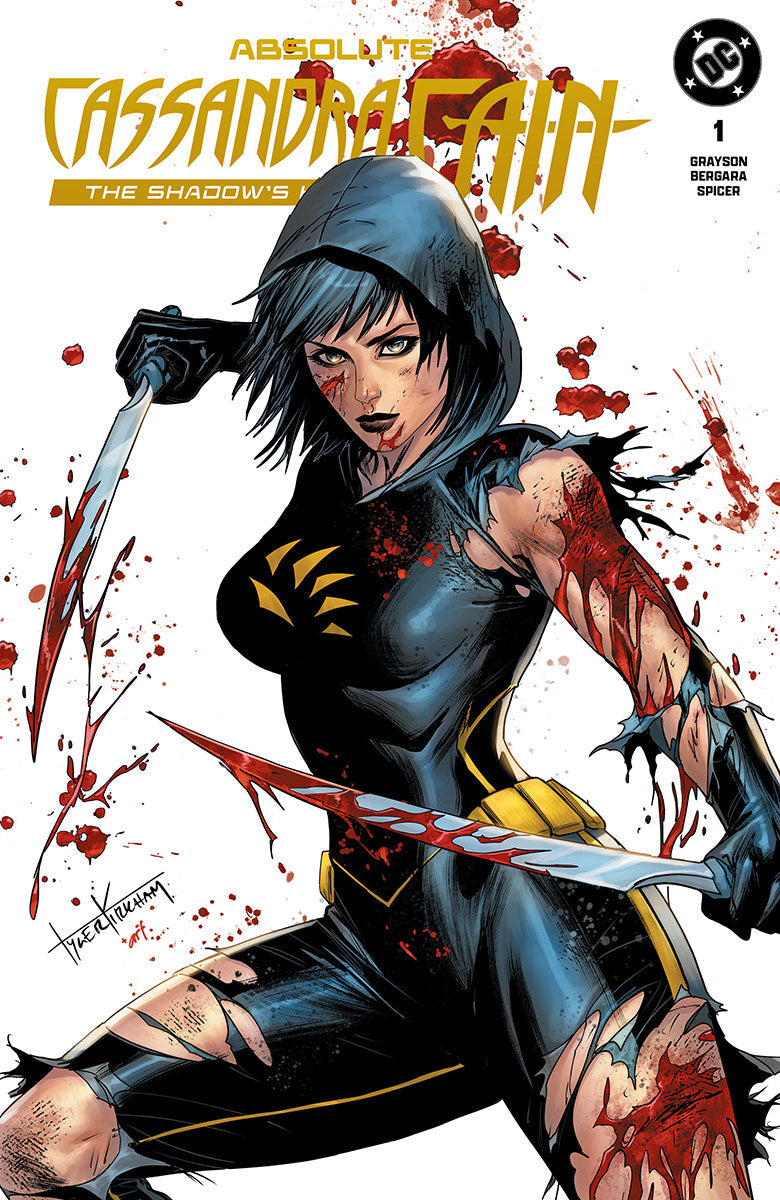 ABSOLUTE CASSANDRA CAIN THE SHADOW'S HAND #1 (ONE SHOT) TYLER KIRKHAM BATTLE DAMAGED EXCLUSIVE VAR