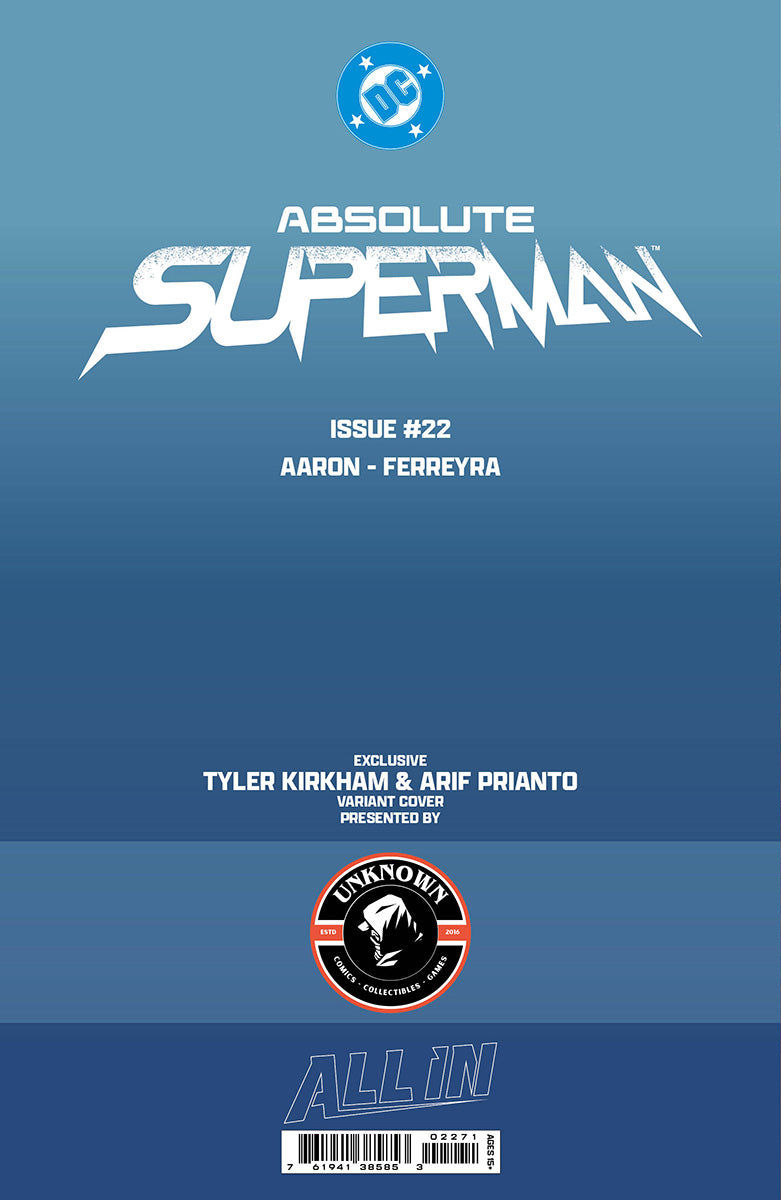 ABSOLUTE SUPERMAN #22 TYLER KIRKHAM BATTLE DAMAGED