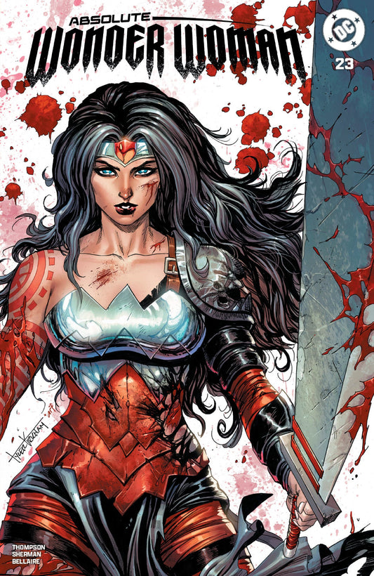 ABSOLUTE WONDER WOMAN #23 TYLER KIRKHAM BATTLE DAMAGED EXCLUSIVE VAR