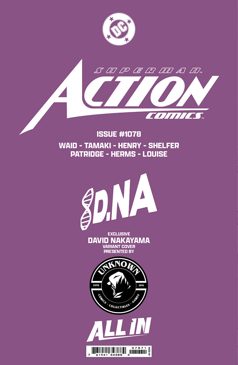 [FOIL] ACTION COMICS #1078 UNKNOWN COMICS DAVID NAKAYAMA EXCLUSIVE VIRGIN CONVENTION PREMIUM VAR