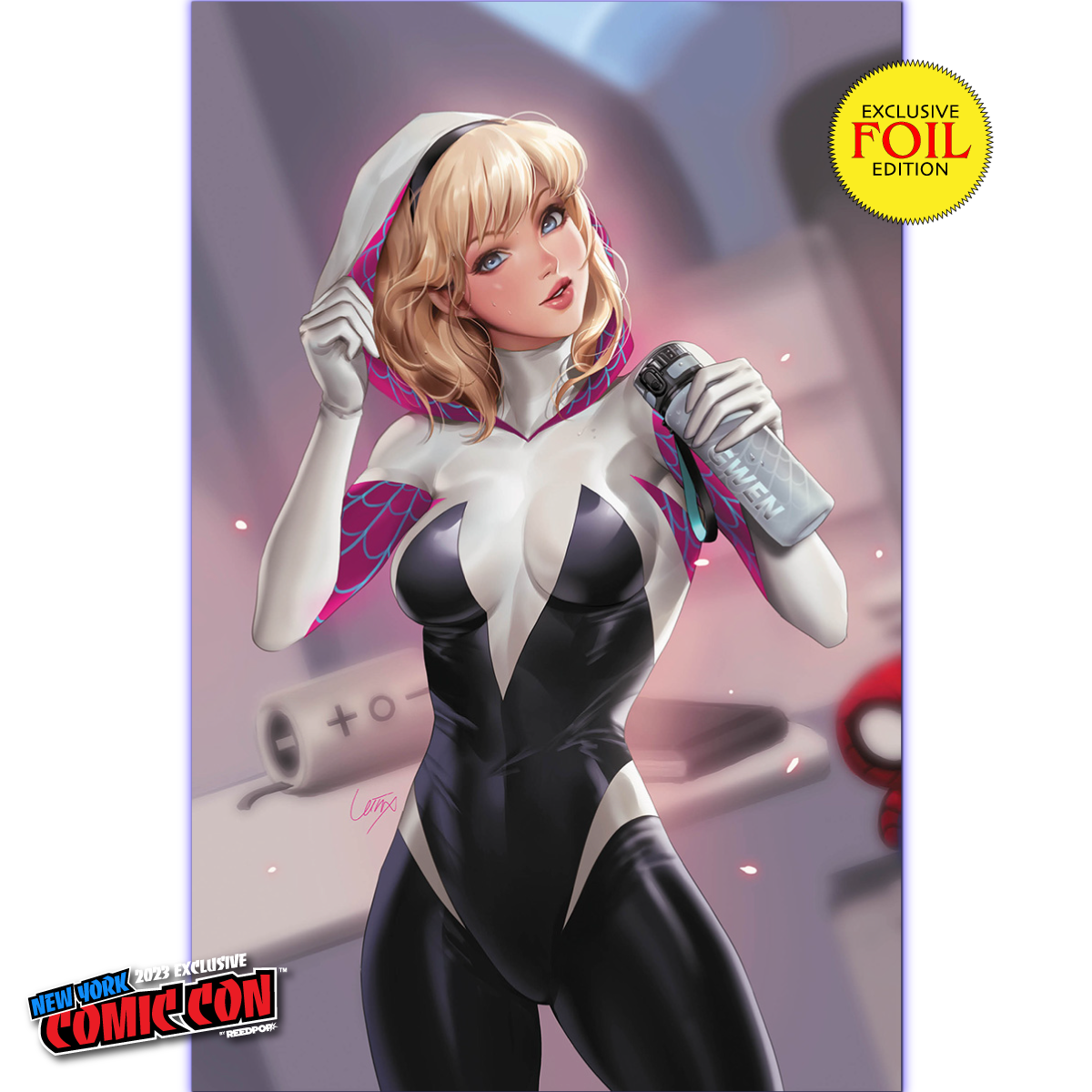 [Foil] Amazing Spider-Man #32 [G.O.D.S.] Unknown Comics Leirix Exclusive NYCC Foil Virgin Var