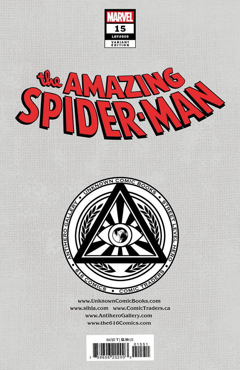 Amazing Spider-Man #15 [Dwb] Unknown Comics R1C0 Exclusive Virgin Var
