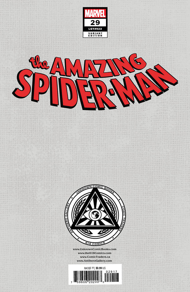 [Foil] Amazing Spider-Man #29 Unknown Comics Nathan Szerdy Exclusive Virgin Var