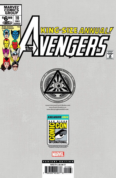 [Foil] Avengers Annual #10 Unknown Comics David Nakayama Exclusive Var Facsimile Sdcc 2024 Edition