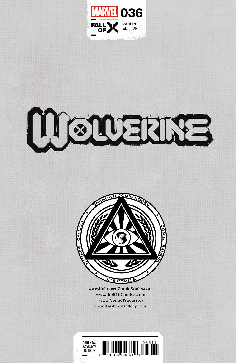 Wolverine #36 [Fall] Unknown Comics Miguel Mercado Exclusive Virgin Var