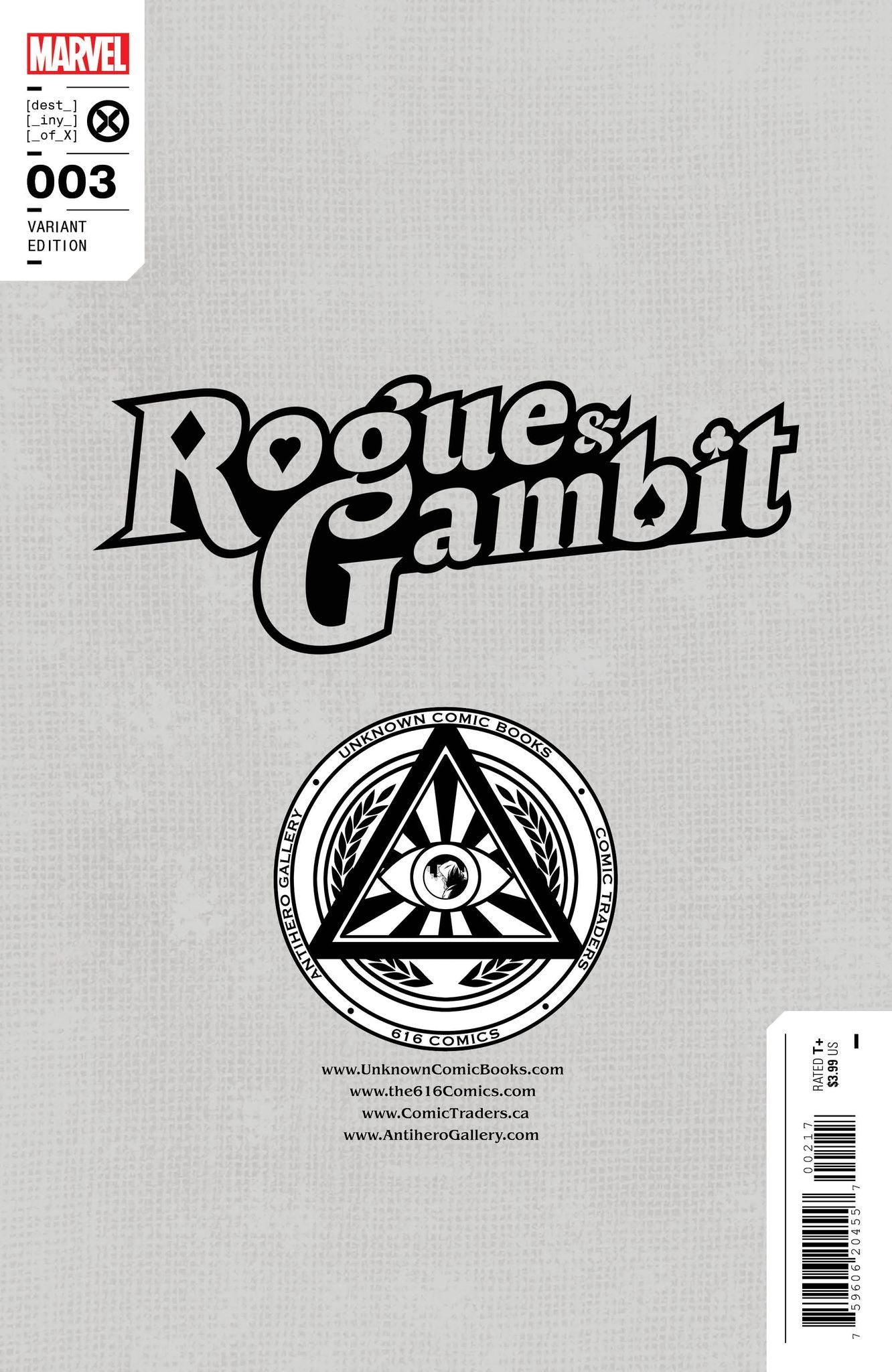 Rogue & Gambit #3 Unknown Comics Ivan Tao Exclusive Virgin Graffiti Wall Var