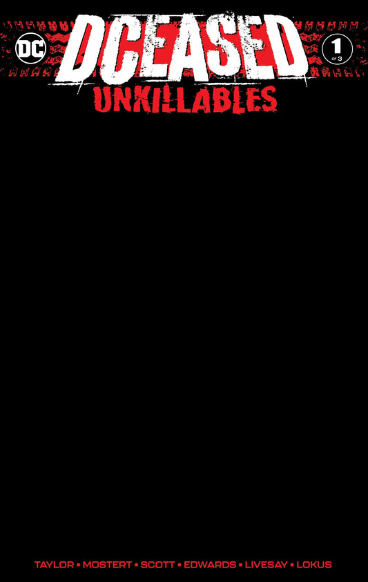 Dceased Unkillables #1 (Of 3) Unknown Comics Black Blank Exclusive Var