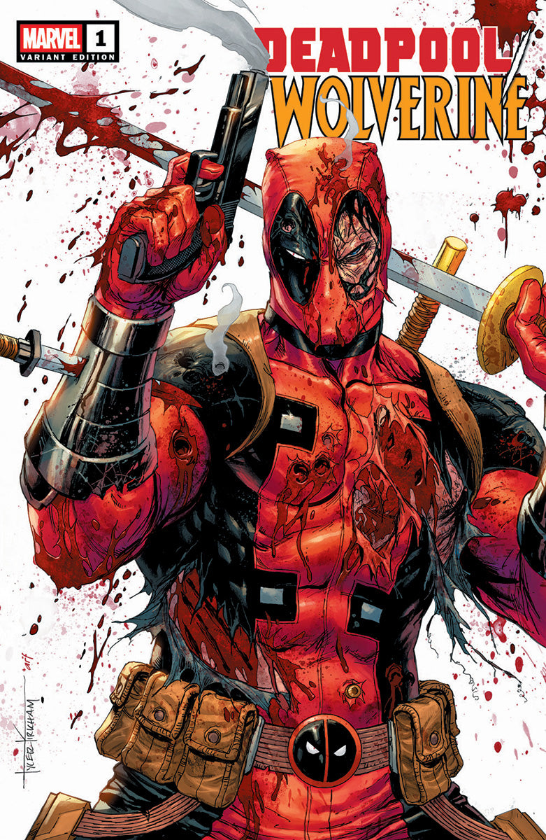 Deadpool / Wolverine #1 Unknown Comics Tyler Kirkham Exclusive Premium BATTLE DAMAGED Var