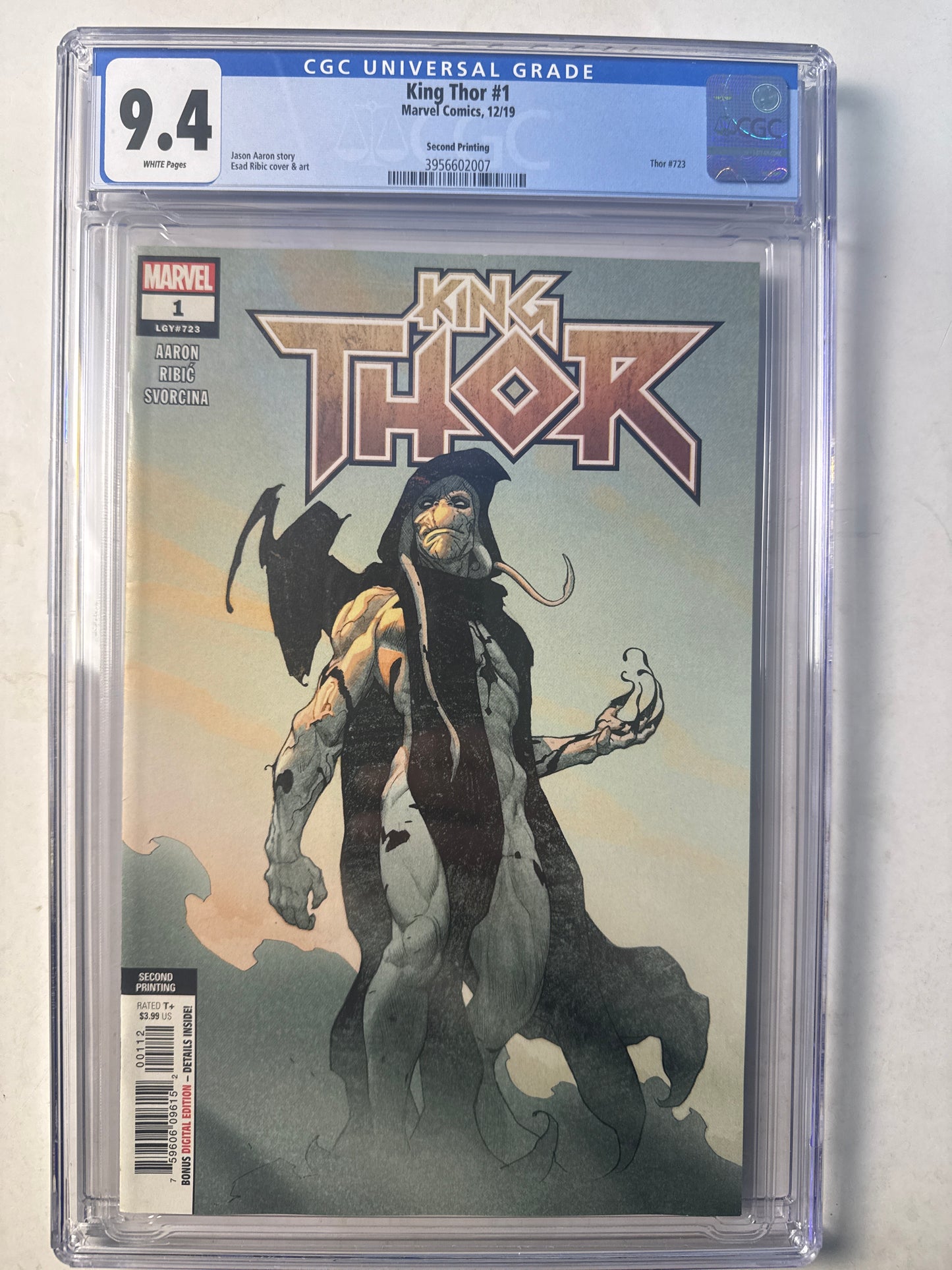 King Thor #1 Esad Ribic 2nd Print RARE LPR CGC 9.4