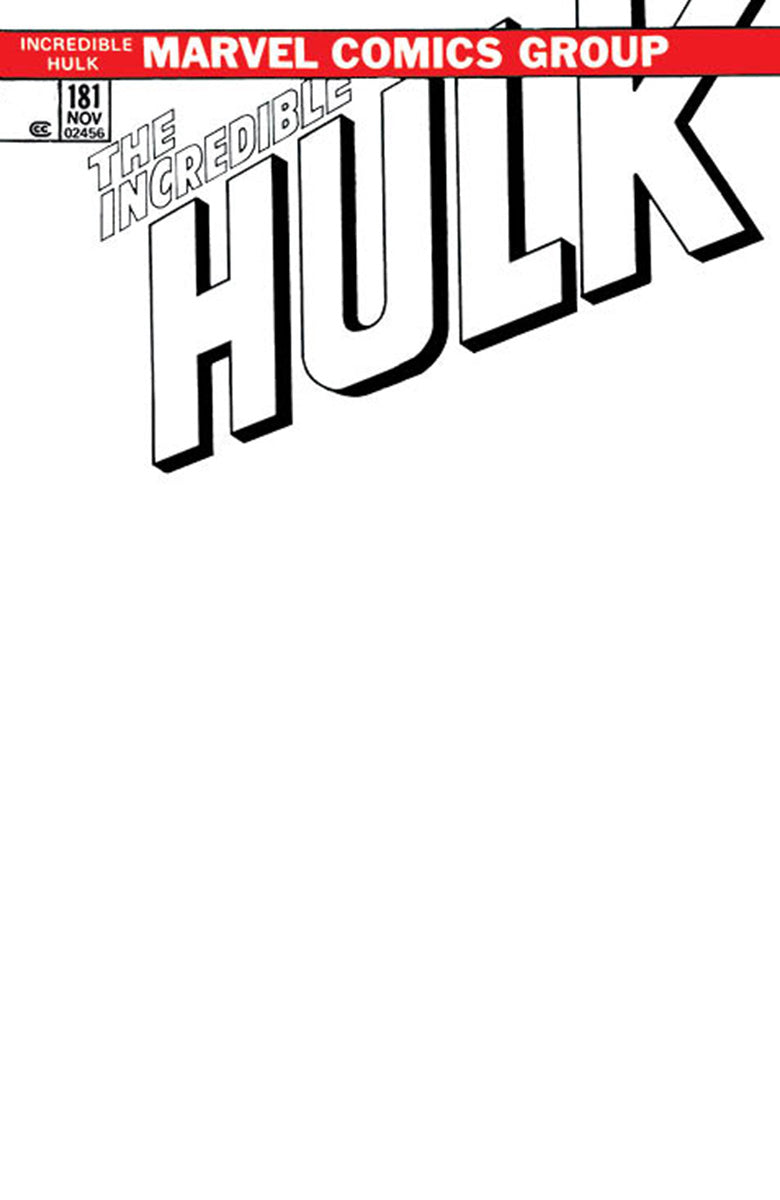 Incredible Hulk #181 Facsimile Edition [New Printing] Unknown Comics Exclusive Blank Var