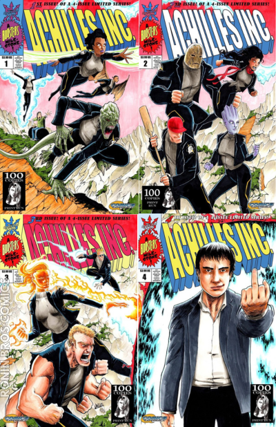 Achilles Inc #1 - 4 Complete Series BTC Shawn Langley X-Men Homage LTD 100