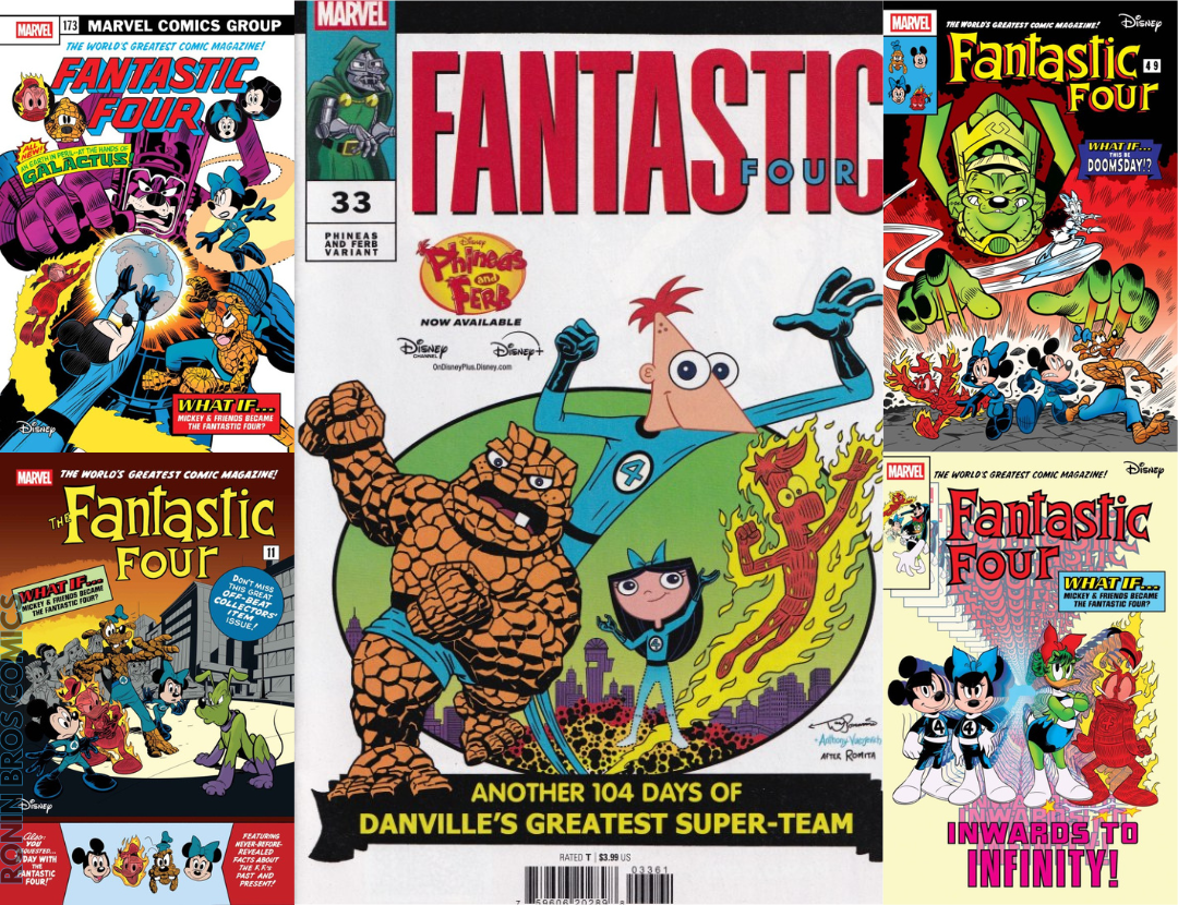 Fantastic Four #1 31 32 33 Disney Lot of 5 Phineas and Ferb